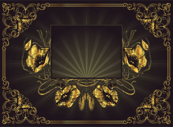金色花框 — 图库矢量图片