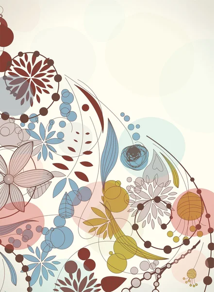 Retro floral bakgrund — Stock vektor