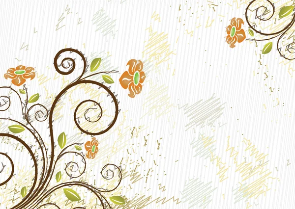 Doodles floral background — Stock Vector