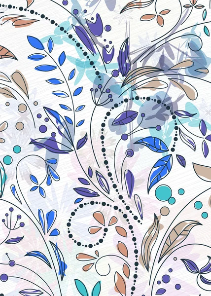 Doodles floral background — Stock Vector