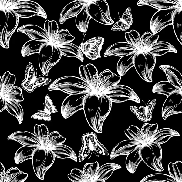 Patrón floral vintage — Archivo Imágenes Vectoriales