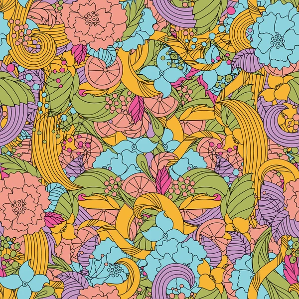 Retro floral pattern — Stock Vector