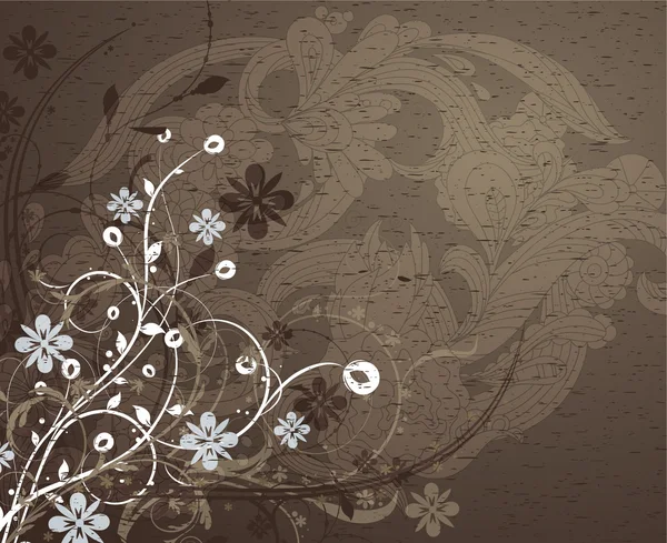 Вінтажний гранжевий квітковий фон — стоковий вектор