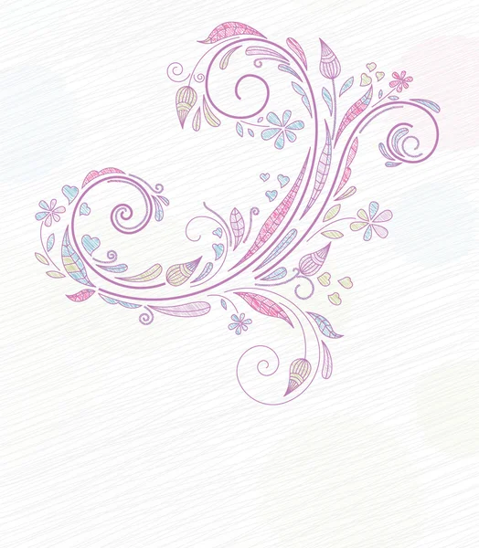 Floral φόντο doodles — Διανυσματικό Αρχείο
