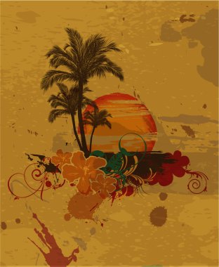 Grunge yaz arka plan