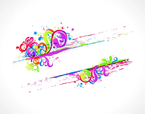 Cadre tourbillons colorés — Image vectorielle