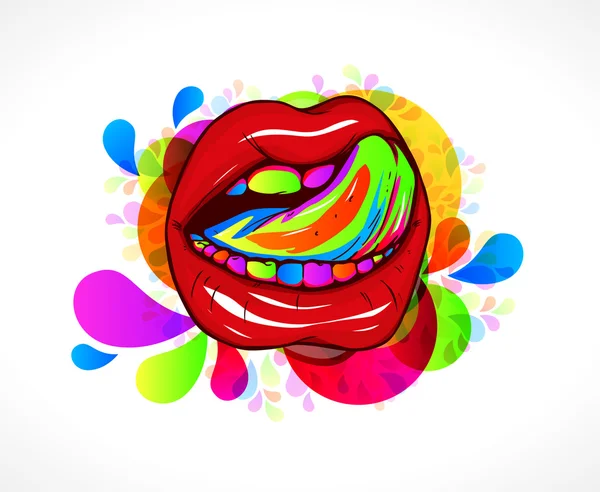 stock vector Abstract colorful mouth