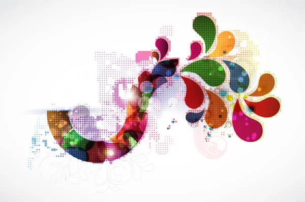 Tourbillons abstraits colorés — Image vectorielle
