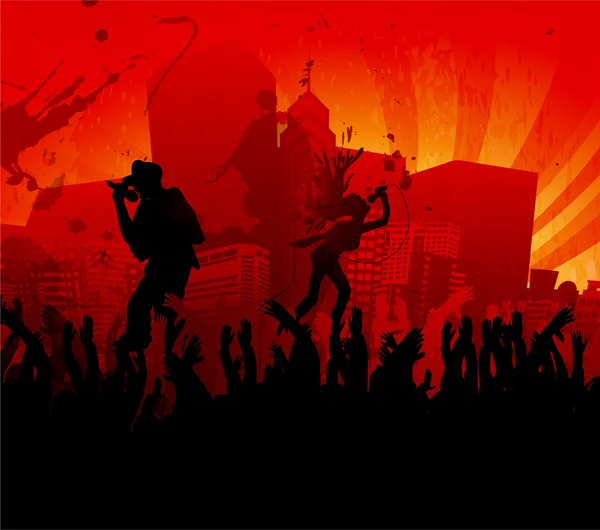 Grunge 音乐会海报 — 图库矢量图片