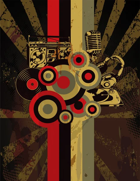 Retro grunge concert poster — Stock Vector
