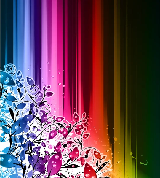 Abstract colorful floral background — Stock Vector