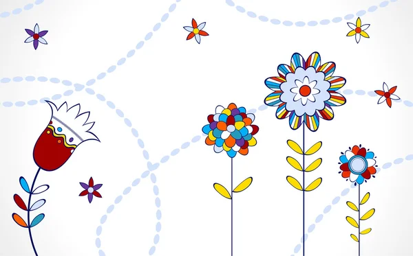 Popart fond floral — Image vectorielle