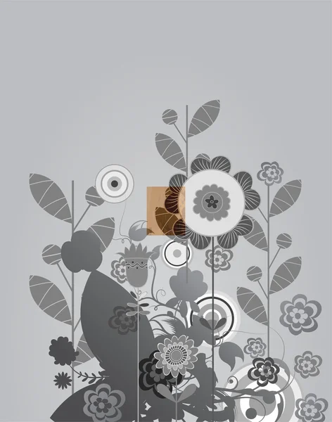 Grunge fondo floral — Archivo Imágenes Vectoriales