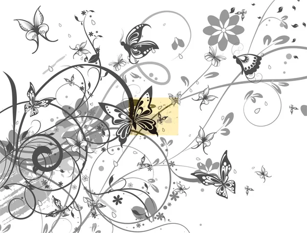 Grunge blommig bakgrund — Stock vektor