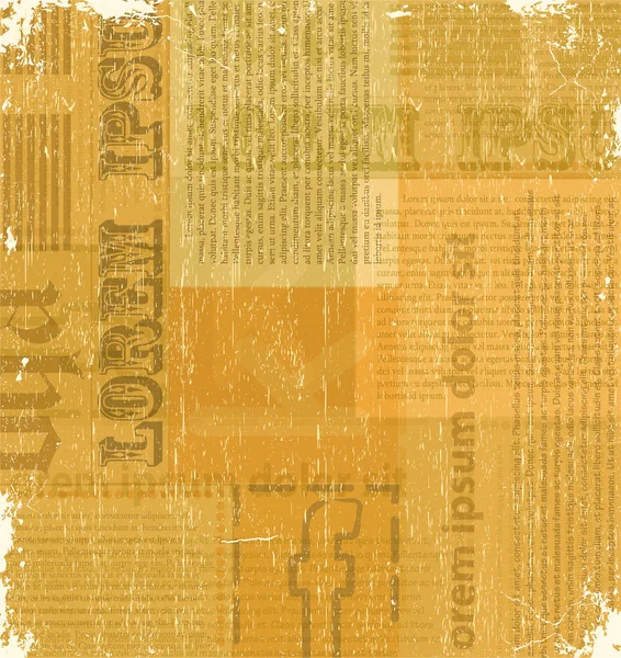 Old newspaper texture — Stock Vector