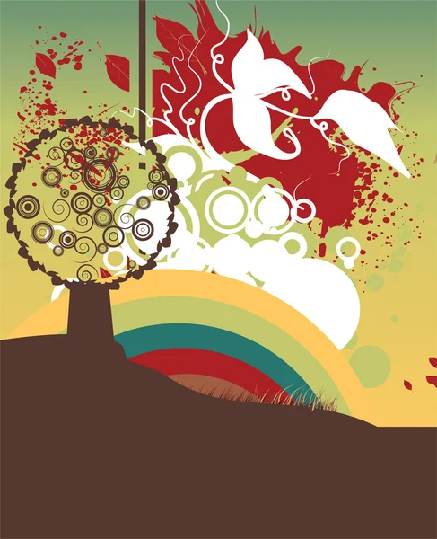Grunge fond rétro — Image vectorielle