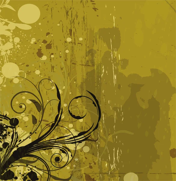 Grunge fond floral — Image vectorielle