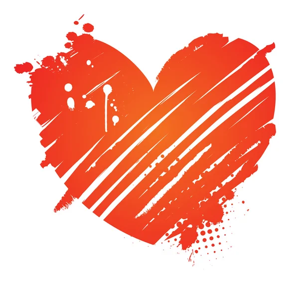 Grunge heart valentine illustration — Wektor stockowy