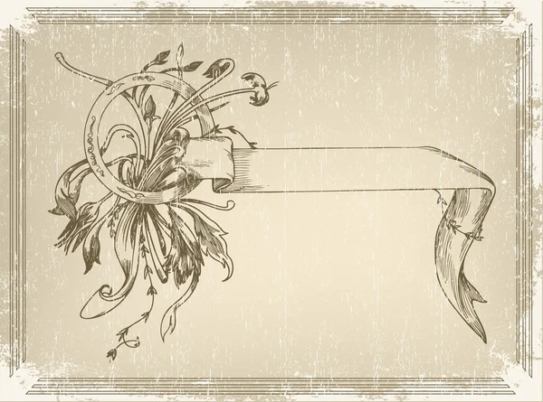 Стрічка з квітковими — стоковий вектор