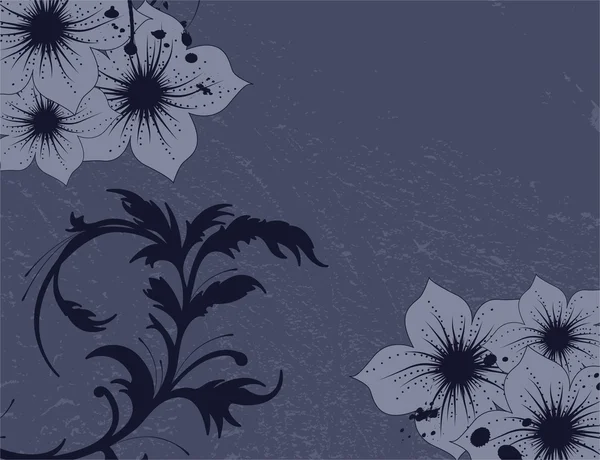 Grunge fondo floral — Archivo Imágenes Vectoriales