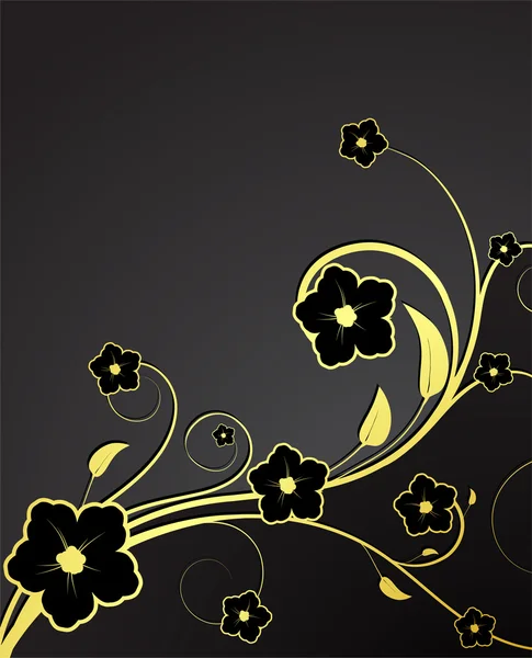 Vintage guld floral bakgrund — Stock vektor