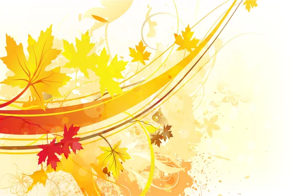 秋の花の背景 — ストックベクタ