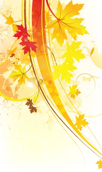 Floraler Hintergrund im Herbst — Stockvektor