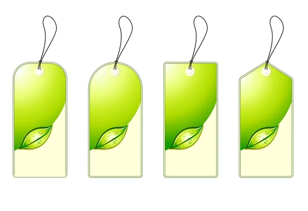 stock vector Green shopping tags set