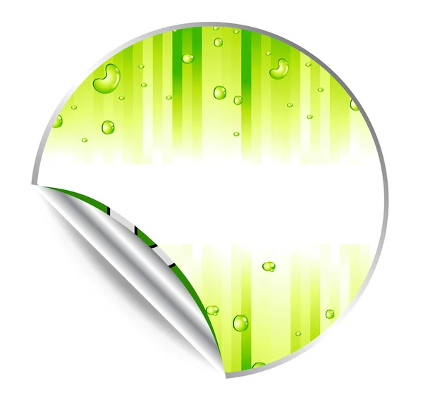 Groene sticker — Stockvector