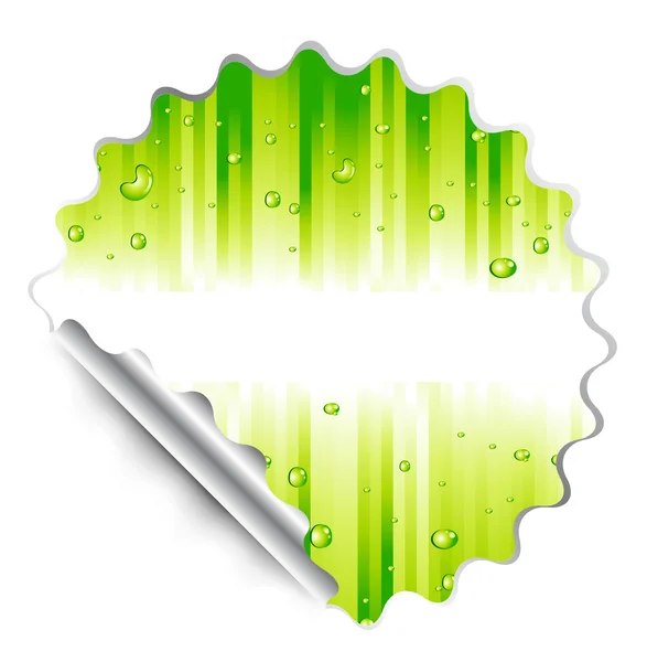 Groene sticker — Stockvector