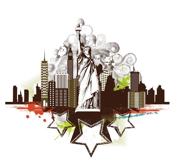 Grunge Illustration urbaine — Image vectorielle