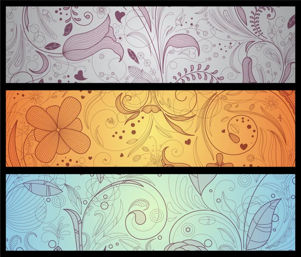 Цветочные баннеры — стоковый вектор