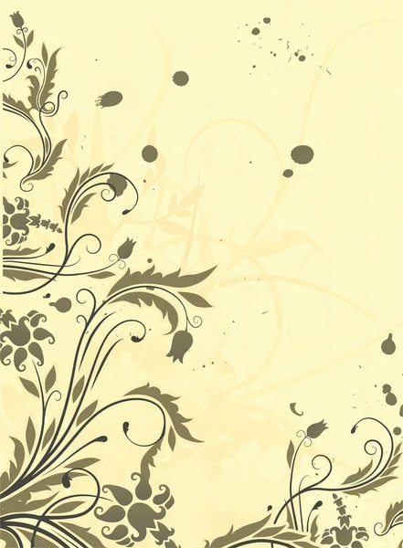 Grunge fondo floral — Vector de stock