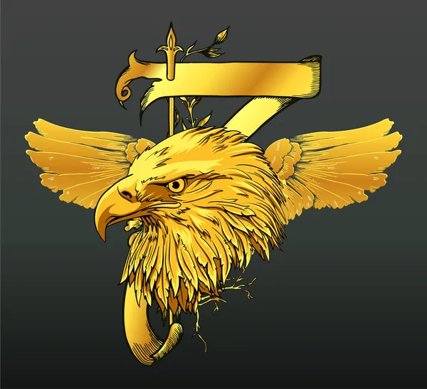 Emblema de oro vintage — Vector de stock