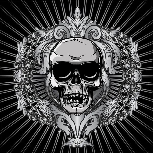 Vintage design with skull — Stock Vector