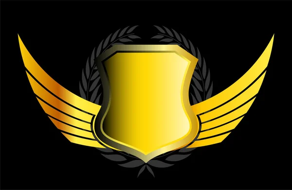 Emblema oro — Vettoriale Stock