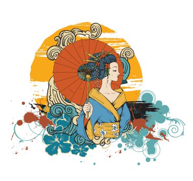 Japanese t-shirt design clipart