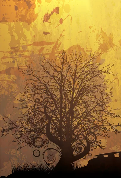 Grunge fond d'automne — Image vectorielle