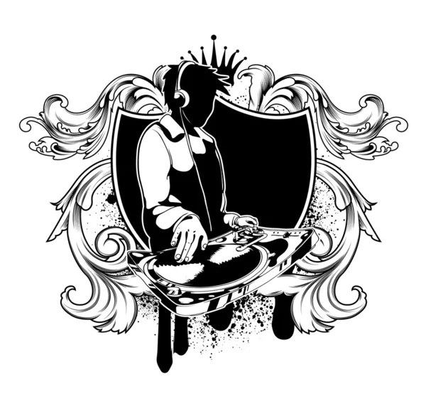 Emblema musical — Archivo Imágenes Vectoriales