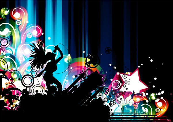 Affiche de concert colorée — Image vectorielle