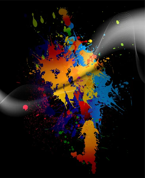Éclaboussures colorées — Image vectorielle