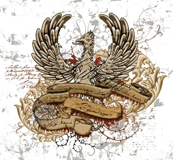 Grunge emblema vintage — Archivo Imágenes Vectoriales