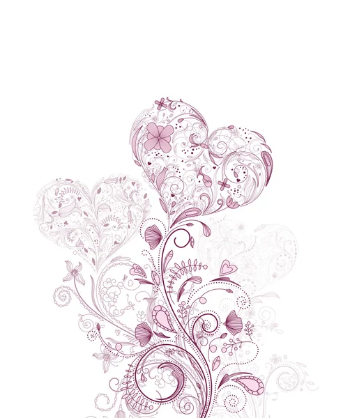 Valentin fond floral — Image vectorielle