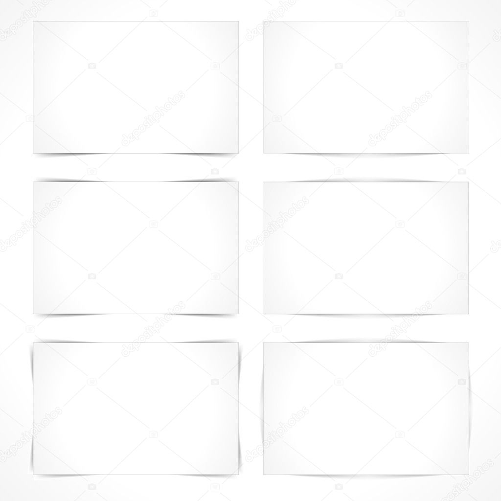 Blank paper sheets