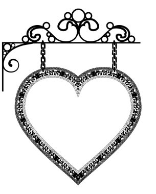 Valentines background with heart clipart