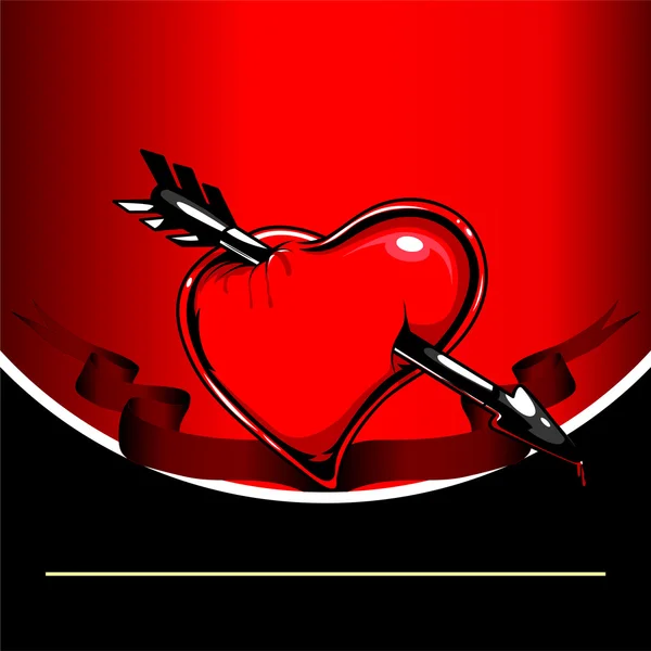 Fond de valentines avec coeur — Image vectorielle