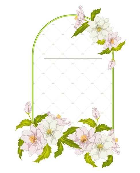 Colorful floral frame — Stock Vector