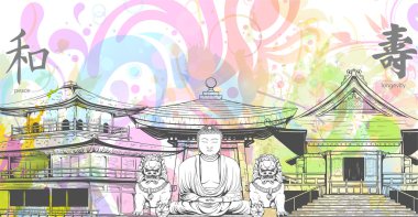 Grunge Japon arka plan