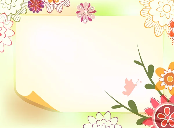 Spring floral invitation — Stock Vector