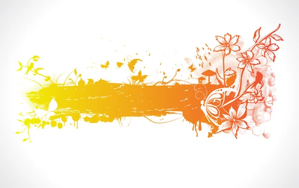 다채로운 봄 꽃 프레임 — 스톡 벡터